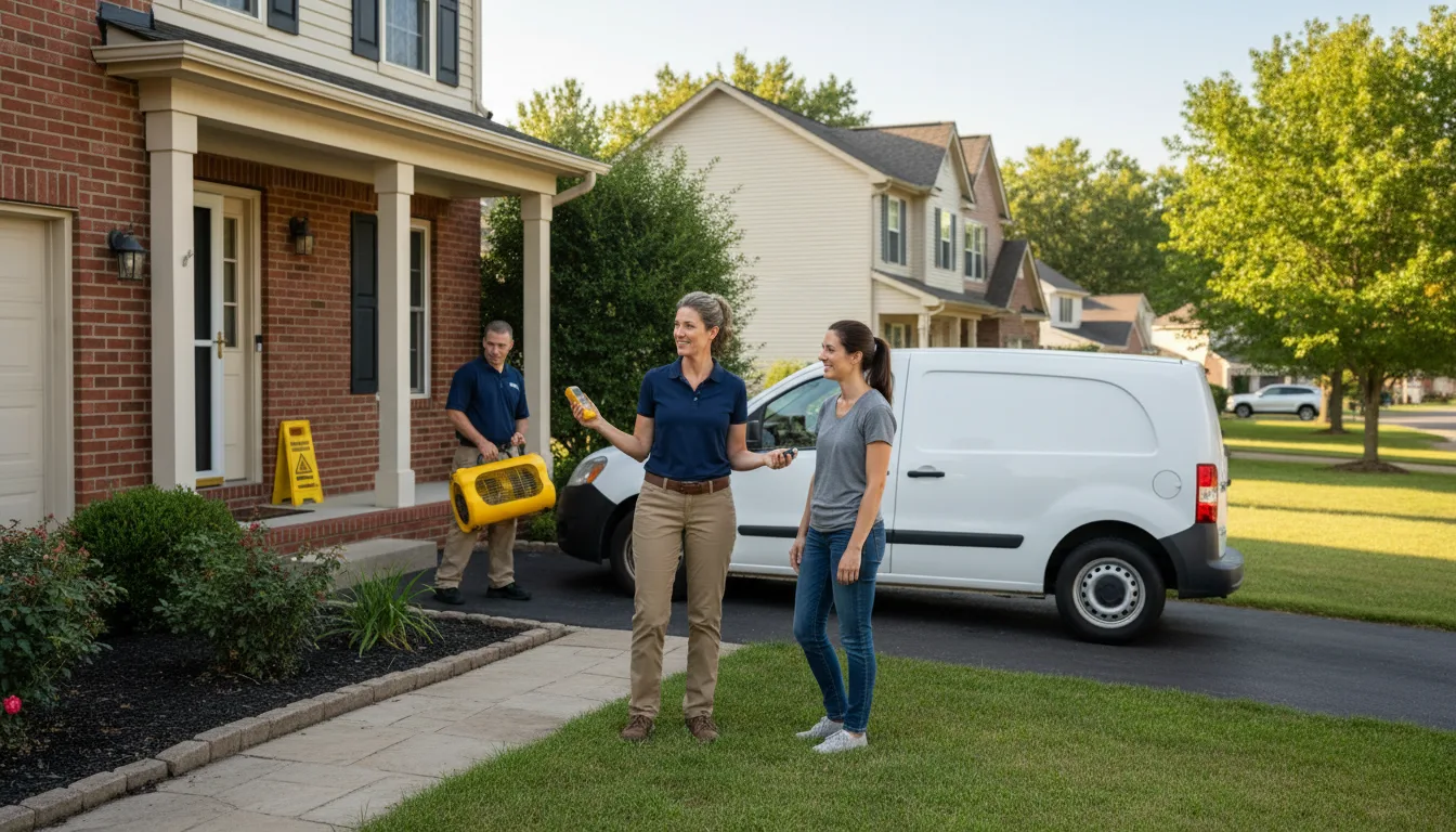 Residential water damage restoration in Byrnedale, PA